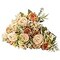 3 Bundles Orange Artificial Peony Flowers, Silk Fake Peony Bouquet with Eucalyptus & Chrysanthemum for Vase Arrangements, Wedding Centerpieces, Home & Party Decor